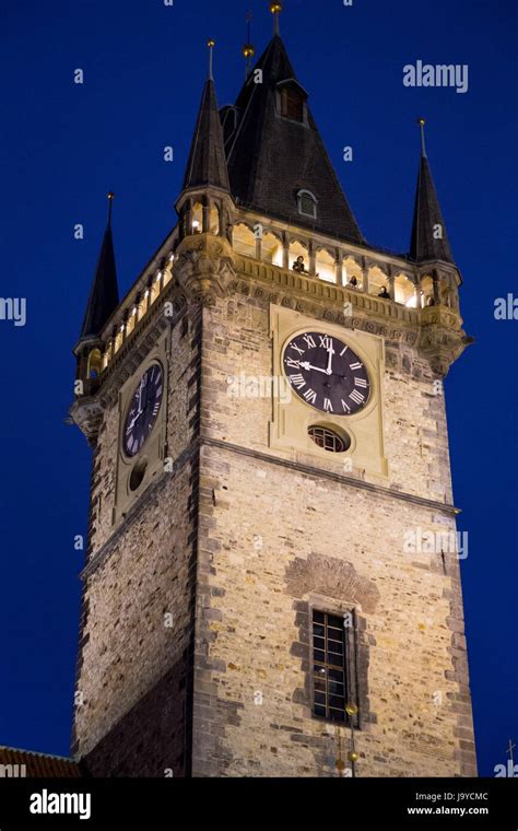 Old Town Hall Tower On The Old Town Square In Prague Czech Republic