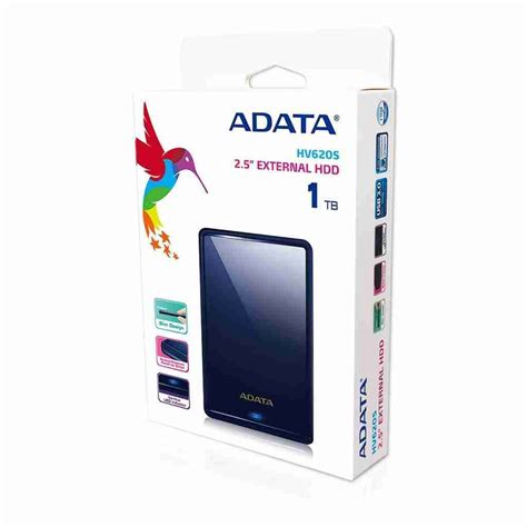 Adata Hv S External Hard Drive Tb Usb Slim Design Blue