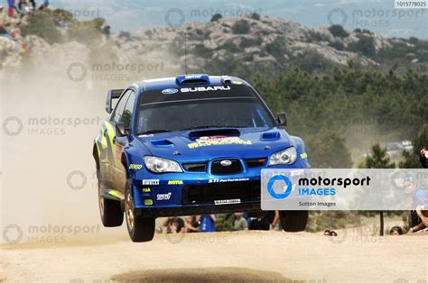 Chris Atkinson AUS Subaru Impreza WRC Flies At The Jump On Stage 2