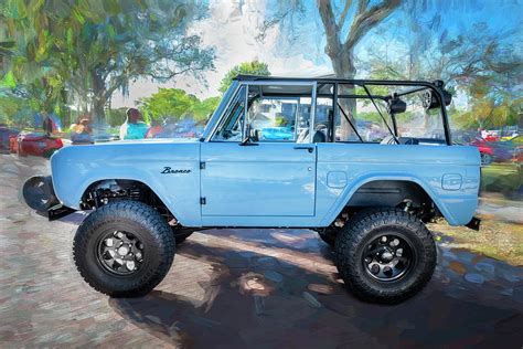 1972 Wind Blue Ford Bronco X104 Photograph By Rich Franco Pixels