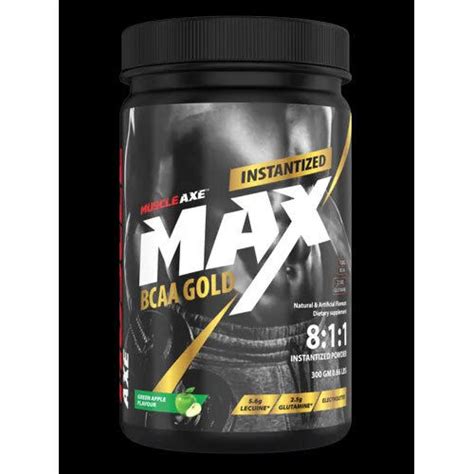 300GM Green Apple Muscle Axe Max BCAA Gold Powder Manufacturer In