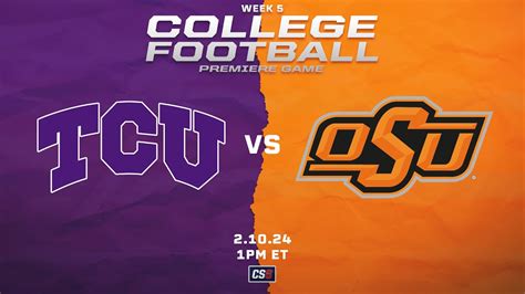 RFL College Series 6 TCU Vs 17 Oklahoma State Week 5 Premiere Game