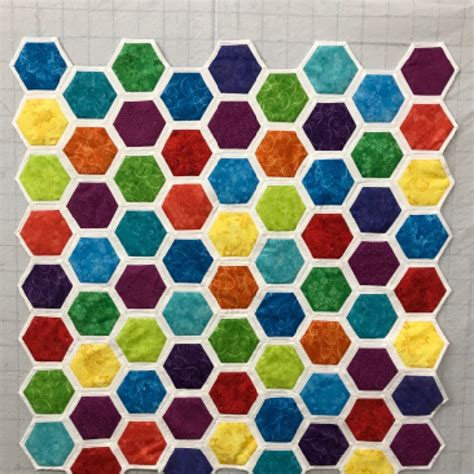 Quilt as you go Hexagon | Quiltsby.me