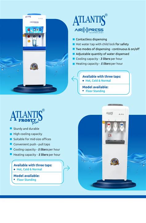 Atlantis Blue Hot Cold Floor Standing Top Loading Water Dispenser At 11000 Piece Water