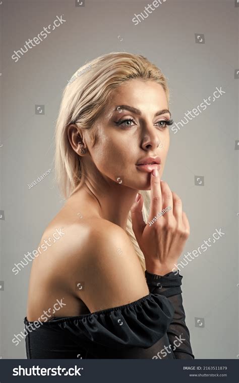 Sexy Lady Platinum Blonde Hair Female Stock Photo Shutterstock