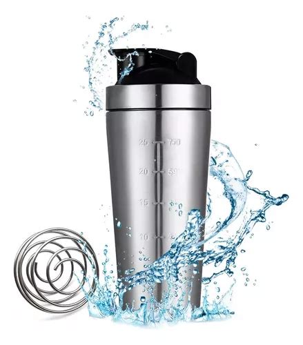 Mezclador Shaker Para Proteina De Acero Inoxidable Gym Ml Meses