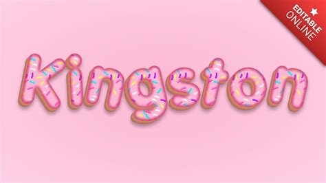 Kingston Strawberry Donut Text Effect Generator