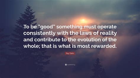 Ray Dalio Quote To Be Good Something Must Operate Consistently With