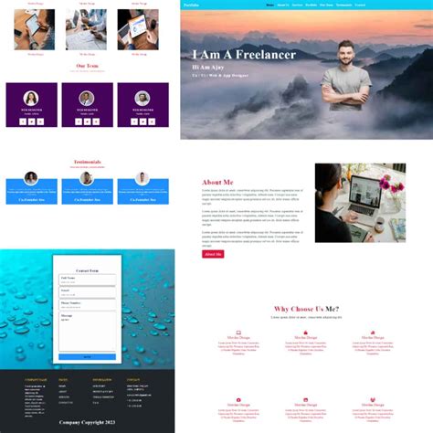 Portfolio Website - Design Template - MasterBundles