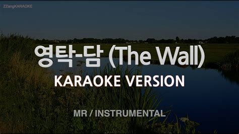 짱가라오케노래방 영탁young Tak 담 The Wall Mrinstrumental Zzang Karaoke