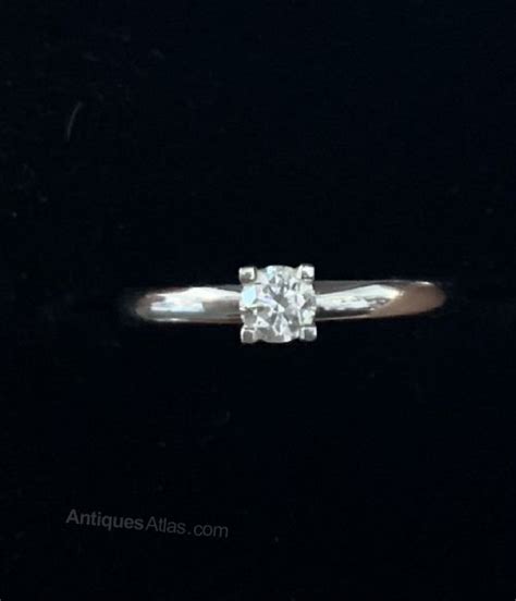 Antiques Atlas Diamond Solitaire With Solid Platinum Band As A