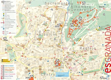 Stadtplan Von Granada Stadt Detaillierte Gedruckte Karten Von Granada