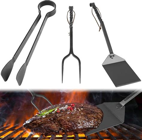 BBQ Grilling Tool Set Blacksmith Hand Forged Barbecue Grill Spatula