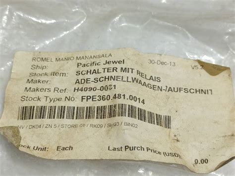 ADE-Germany H4090-0081 Switch with Relay 6pc lot - S N Ship Spares
