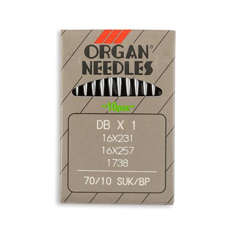 Organ Medium Ball Point Straight Stitch Needles DBx1 16x231 16x257