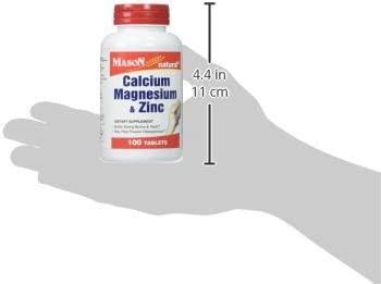 Mason Natural Calcium Magnesium Zinc 100 Tablets For Bone Health