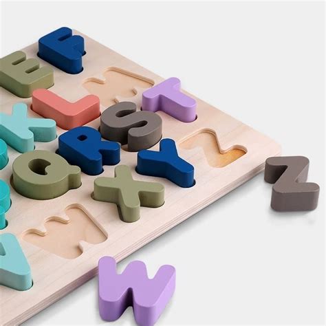 Puzzle Rompecabezas Abecedario Juego Didactico Madera Mercado Libre