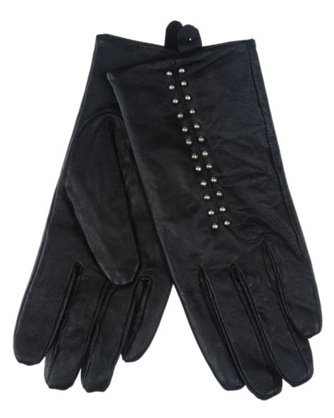 Studded Leather Gloves Womens Accessories