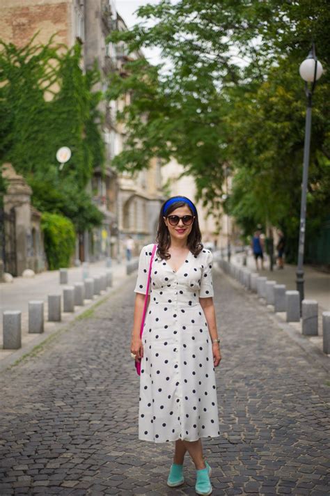 Polka Dot Dress Outfit Midi Dress Outfit Dress Outfits Modest