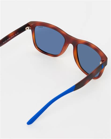 Shop The Polo Ralph Lauren Ph4120 Tortoise And Blue Sunglasses