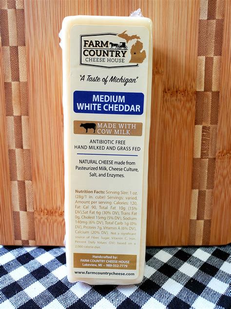 White Cheddar Cheese Nutrition