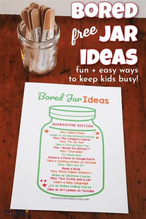 Boredom Busters 7 Free Posters And 50 Creative Ideas