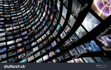 Curved Video Wall 3d Rendering Stock Illustration 324436823 | Shutterstock