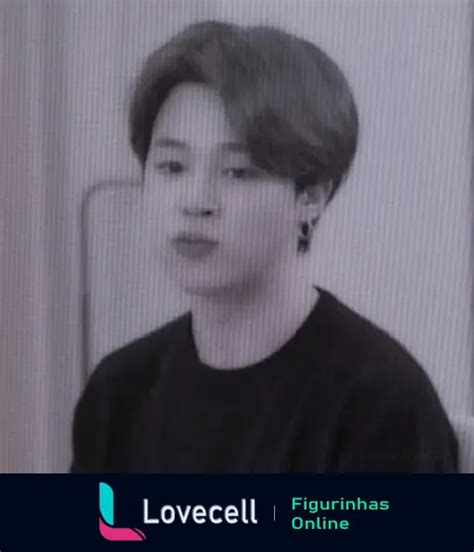 Figurinha Expressão Ponderada Jimin para WhatsApp Lovecell