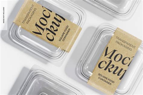 Premium Psd Square Food Containers Mockup Mosaic