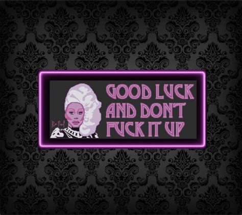 Ru Paul Good Luck And Don T Fuck It Up Cross Stitch Etsy
