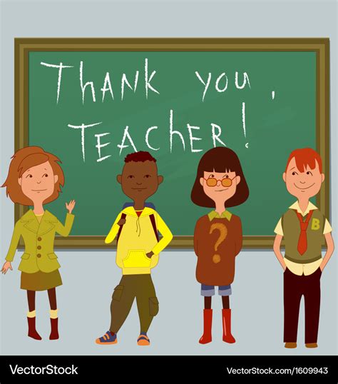 Thank you teacher Royalty Free Vector Image - VectorStock