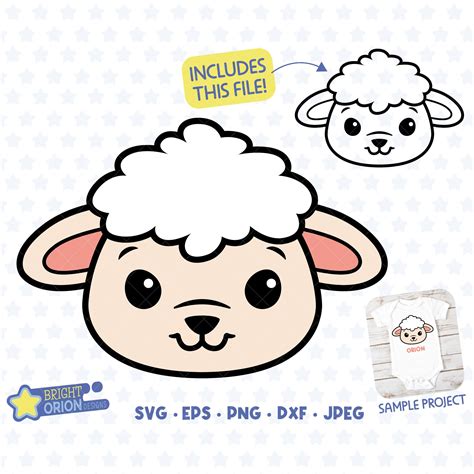 Cute Baby Sheep Face Svg, Lamb Svg, Sheep Head Clipart, Sheep Baby ...