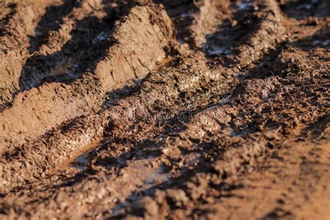 Mud road stock photo. Image of drive, abstract, brown - 111946500