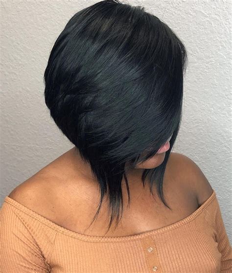 60 Showiest Bob Haircuts For Black Women Angled Bob Hairstyles Short