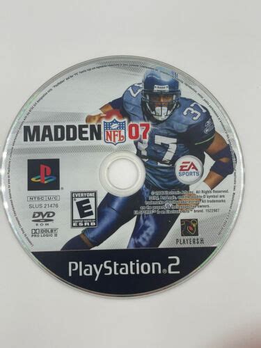 Madden Nfl 07 Sony Playstation 2 2006 Ps2 Ea Sports Disk Only American