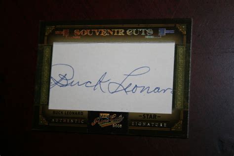 2005 Sp Prime Souvenir Cuts Buck Leonard Autograph Auto Hof Sc 111 Ebay