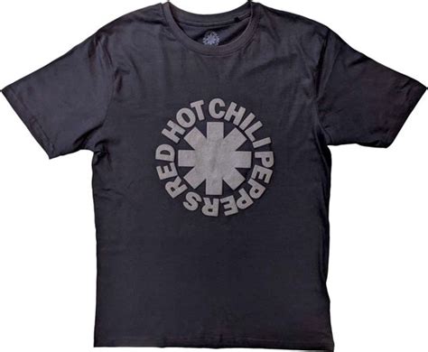 Red Hot Chili Peppers Classic Asterisk Logo Heren T Shirt L Zwart