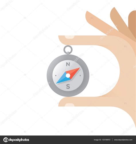 Human Hand Holding Compass Stock Vector Image By Hannatolak