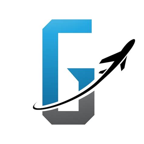 Premium Vector Blue And Black Futuristic Letter G Icon With An