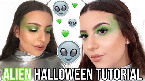 EASY ALIEN HALLOWEEN MAKEUP TUTORIAL LAST MINUTE HALLOWEEN COSTUME