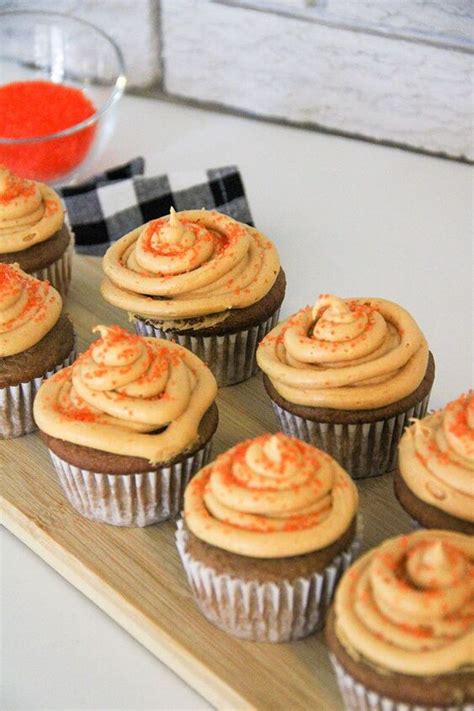 Peanut Butter Pumpkin Cupcakes With Cake Mix Foodtalk