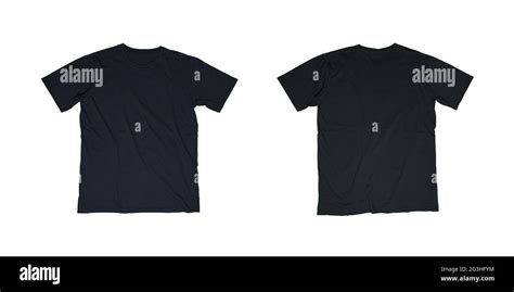 Plain Black T Shirt Front And Back