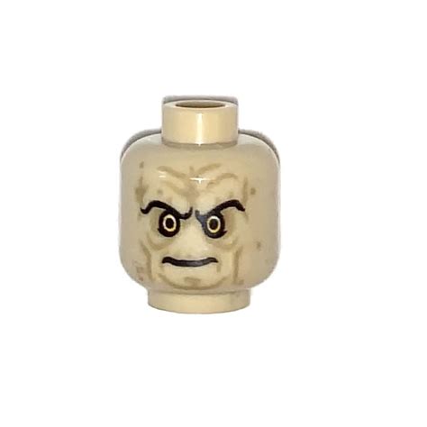 LEGO Tan Emperor Palpatine Minifigure Head Recessed Solid Stud 3626