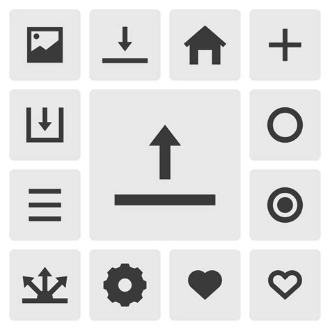 Upload icon vector design. Upload button. Simple set of smartphone app ...