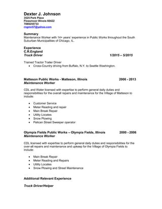 Dexterjohnsonresume Pdf