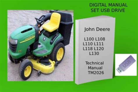 John Deere L100 L108 L110 L111 L118 L120 L130 Lawn Tractor Technical