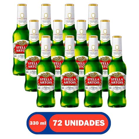 Cerveja Lager Premium Puro Malte Garrafa 330 Ml 72 Unidades Stella