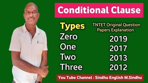 Conditional Clause Types English Grammar Sslc Hsc Tntet Previous