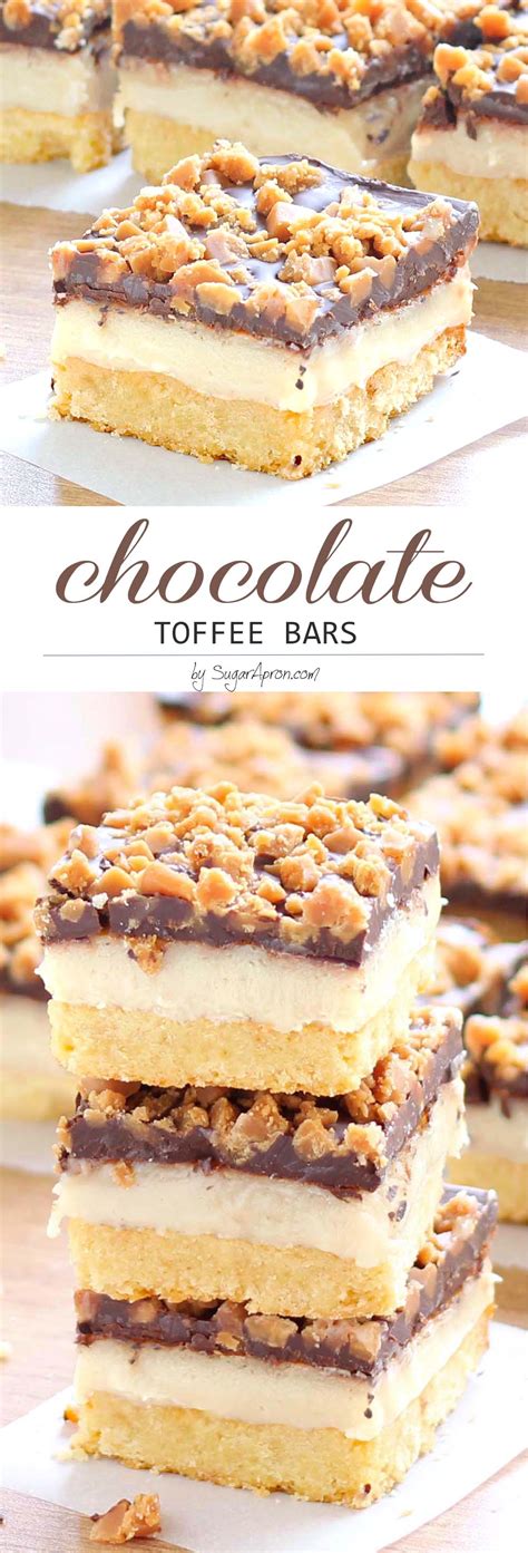 Chocolate Toffee Bars Recipe - Sugar Apron