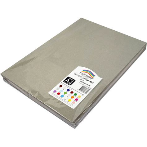 Rainbow Spectrum Coloured Board 200gsm A3 Grey